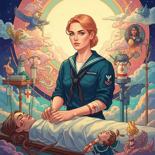 Navy Hospital Corpsman in Ethereal Dreamscape