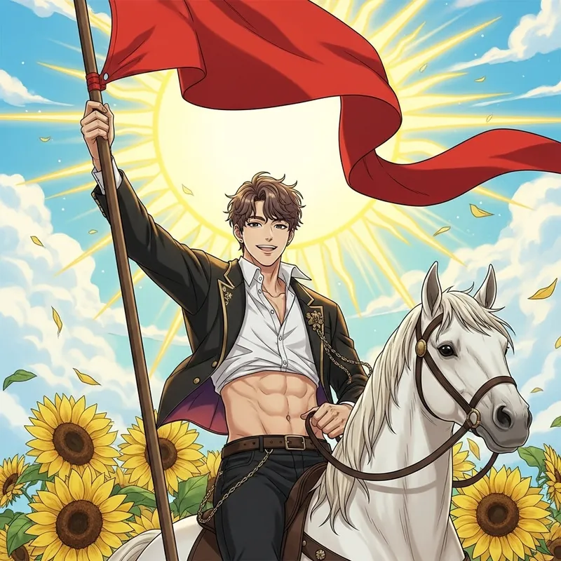 The Sun Tarot Card with Jungkook from BTS