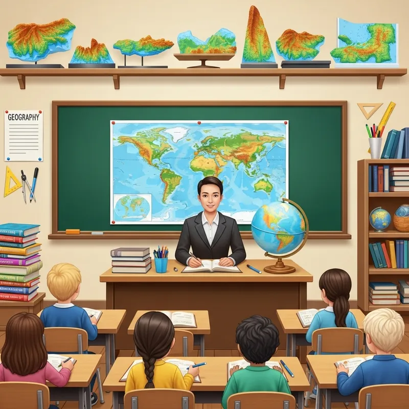 Interactive Geography Classroom with Diverse Students Interactive Geography Classroom with Diverse Students