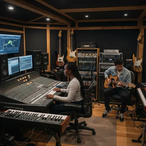 Professional Music Studio with Top-of-the-Line Equipment