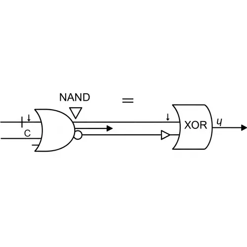 Digital Logic Circuit with NAND and XOR Gates