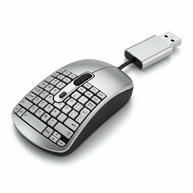 Keyboard Mouse USB Flash Drive Combines Three Utilities