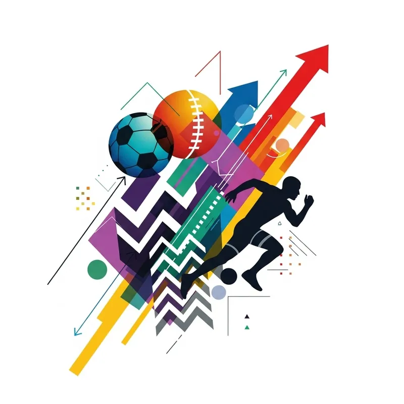 Dynamic Abstract Sports Art | Colorful Sports Scene