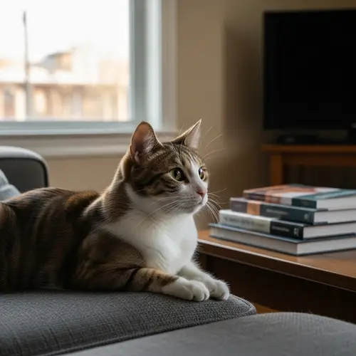 Common House Cat in Natural Setting