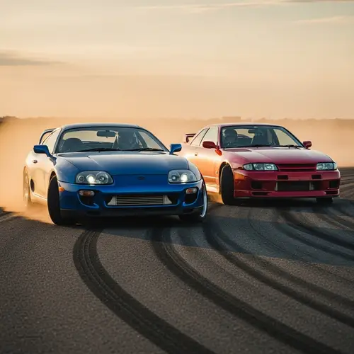 Toyota Supra MK4 vs Nissan R32 Drifting Showdown