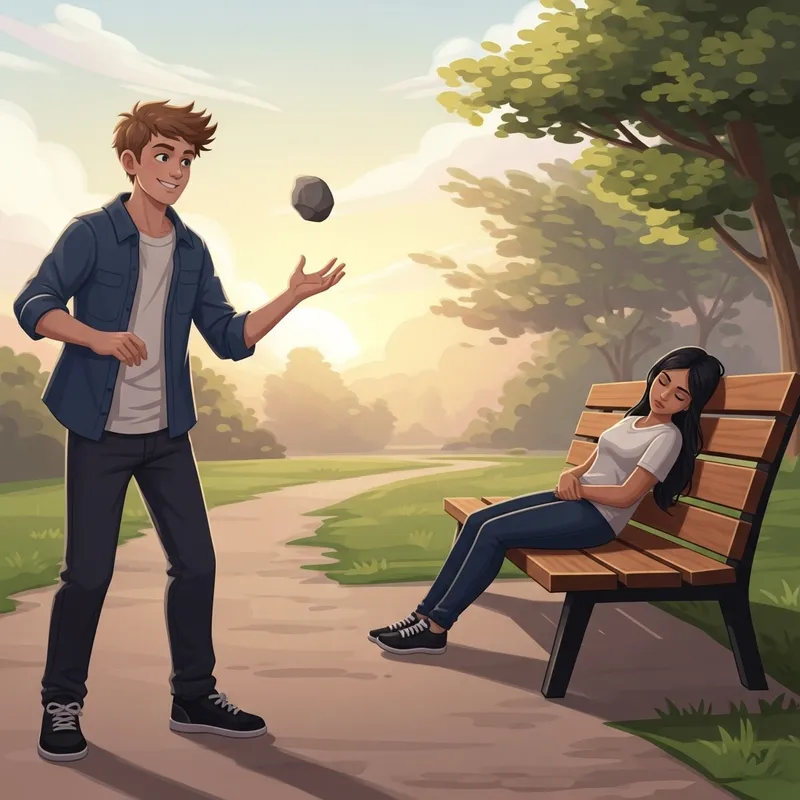 Bullying Incident: Boy Throws Rock at Sleeping Girl