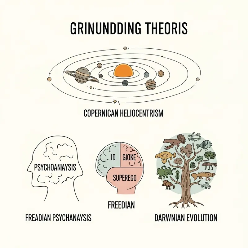 Simplistic Representation of Copernican, Freudian & Darwinian Theories