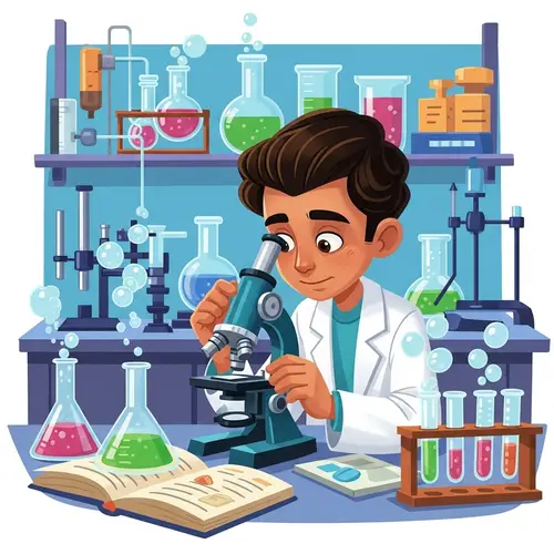 Colorful Cartoon Science Lab: Explore and Learn