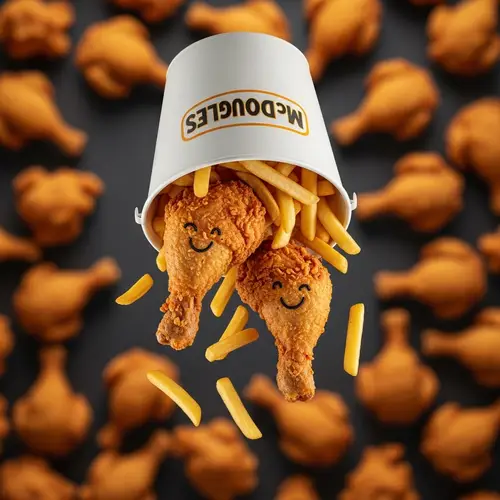McDougles Fried Chicken Legs & Fries | Cinematic Food Photography
