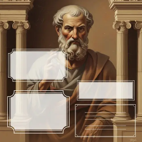 Ancient Philosopher Portrait: Classical Artwork in Warm Earth Tones