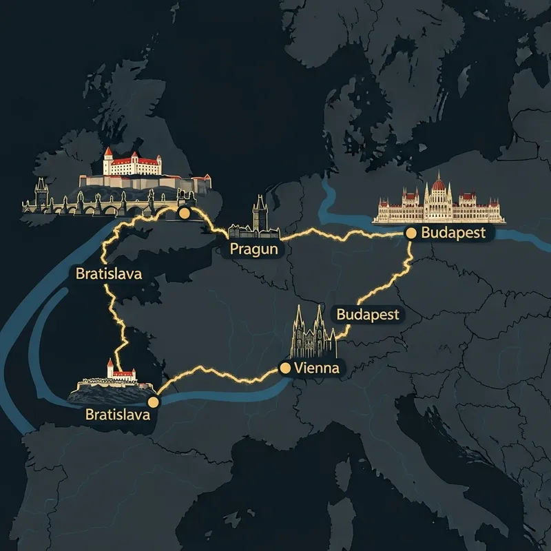 Golden Motorcycle Adventure: Bratislava to Prague, Vienna, Budapest Route