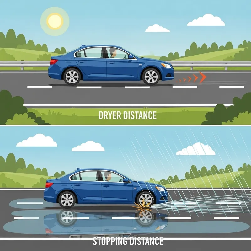 Car Stopping Distances: Wet vs Dry Conditions
