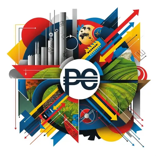 Abstract Representation of the Philippine Economy: Clashing Colors and Geometric Shapes