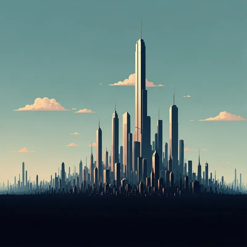 Abstract City Skyline Artwork