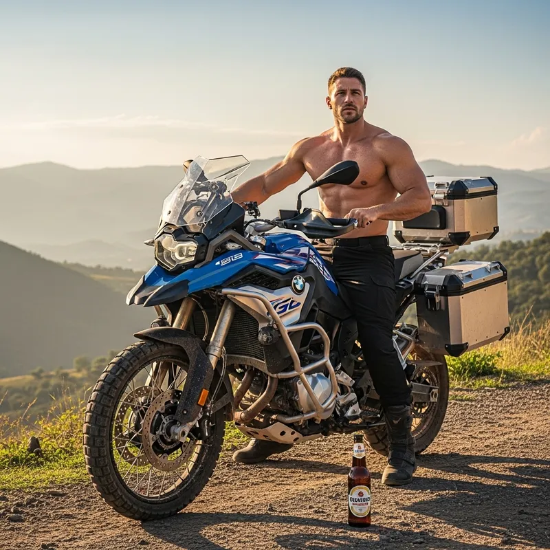 Muscular Adventure Rider on BMW GS 850 | Latin American Sunshine