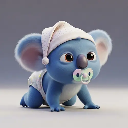 Cute Baby Alien Stitch Character Illustration