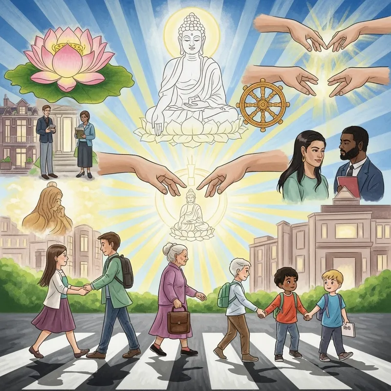 Captivating Mahayana Buddhism Artwork: Bodhisattvas' Teachings in Action