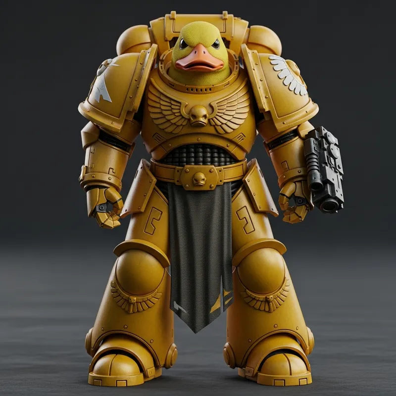 Space Marine Armor Yellow Duck - Sci-Fi Crossover