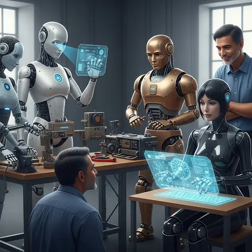 Futuristic AI Figures and Inventive Robotics | Diverse Group