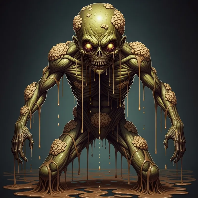 Filthy Humanoid Monster: Mucus & Oatmeal Horror Filthy Humanoid Monster: Mucus & Oatmeal Horror