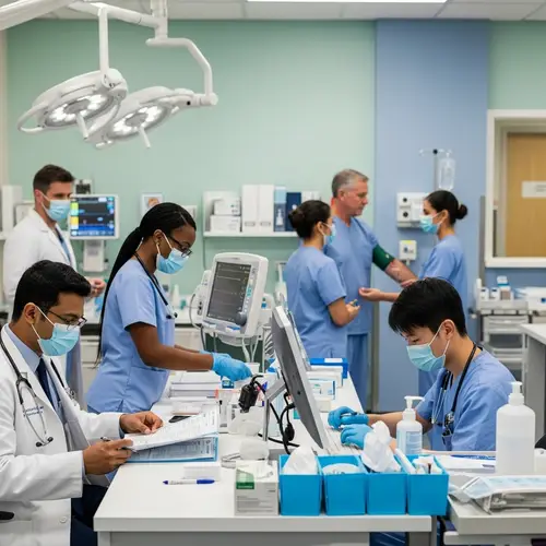 Diverse Medical Team in Action | Hospital Scene