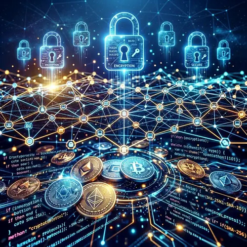 Cryptocurrency Concept: Virtual Currency & Encryption