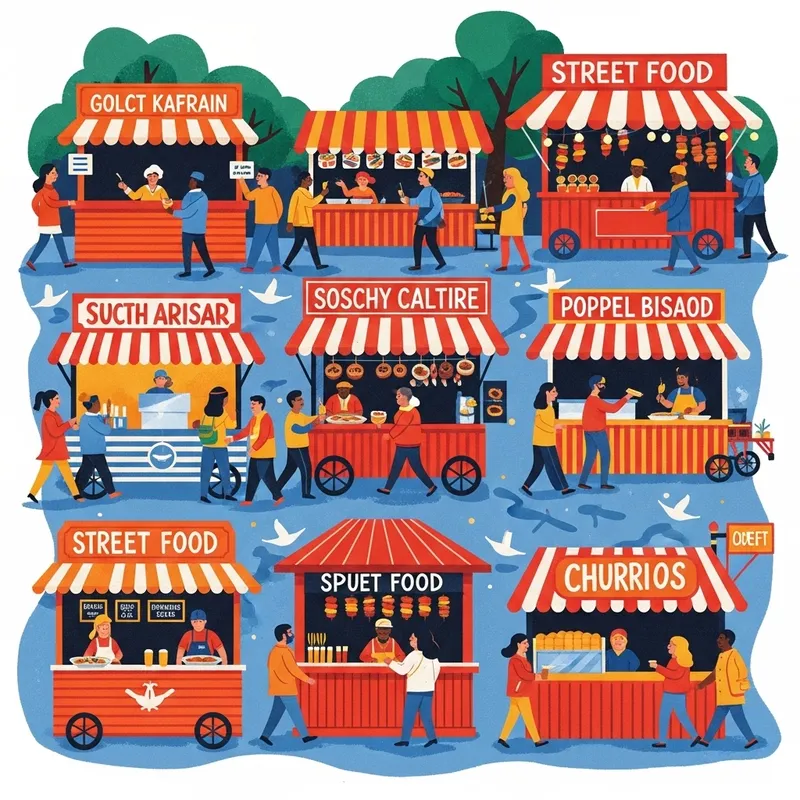 Explore Rich Street Food History Through Vibrant Illustrations
