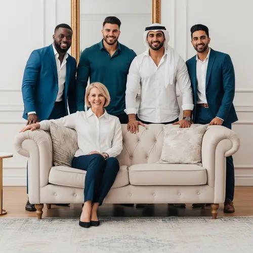 Diverse Group of Men and Woman in Elegant Setting