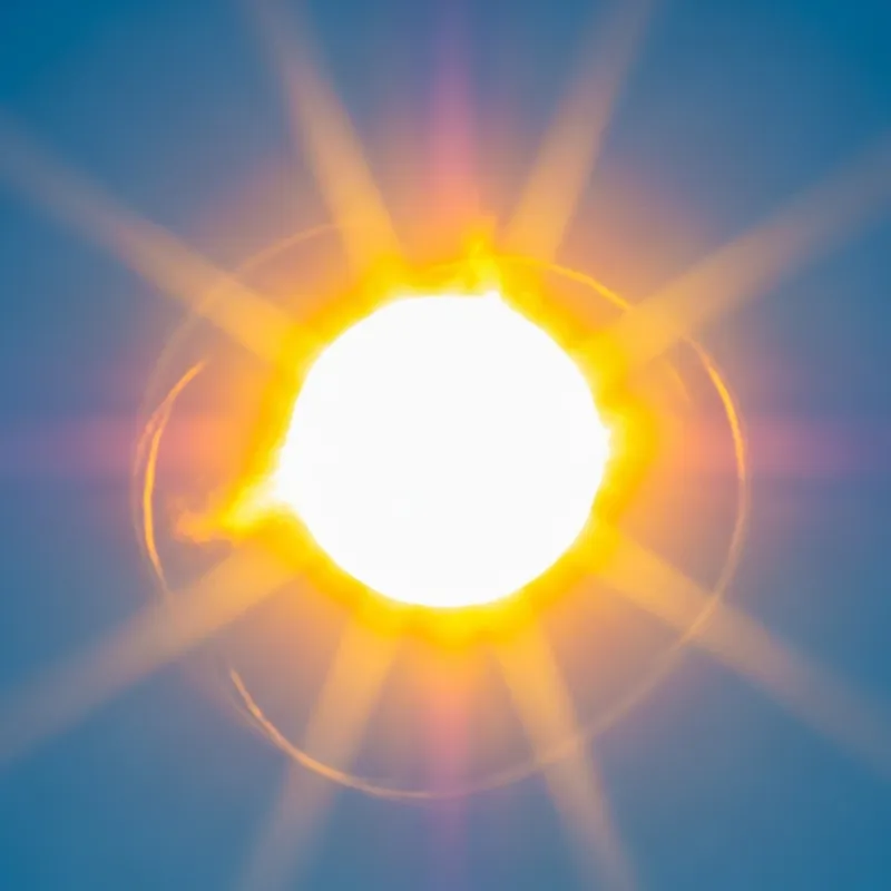 Sun at Zenith: Nature's Fiery Splendor