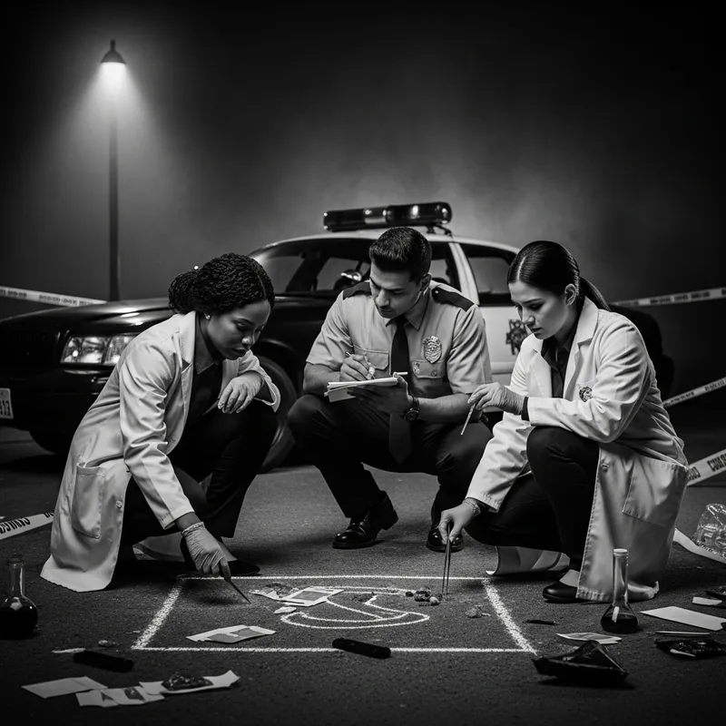 Criminal Investigation in Black and White Photography