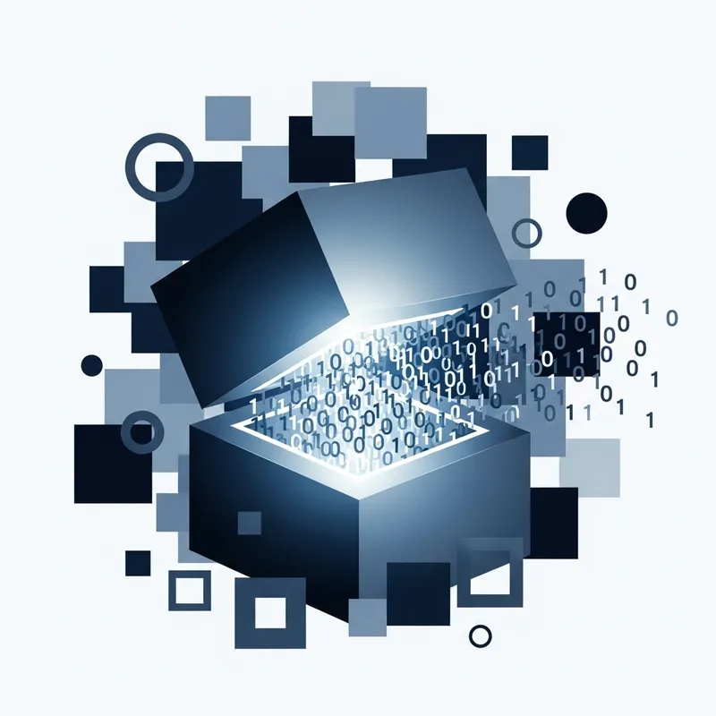 Data Recovery Abstract Scene: Cybernetic Technology Art