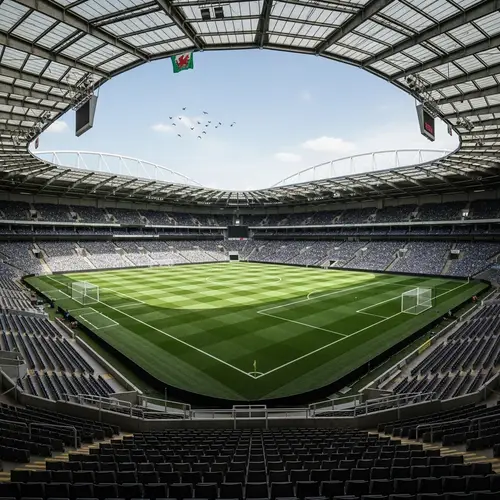 Grandiose Football Stadium in Wales | Vibrant Sports Arena