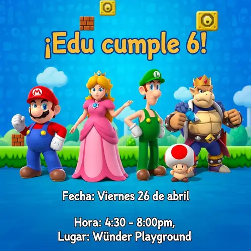 Fun Video Game Themed Kid's Birthday Party Invite