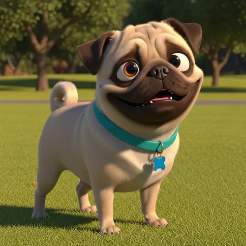 Adorable Pug Inspired by the Animated Mystery Dog