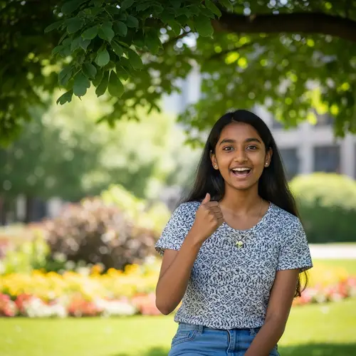 Determined Teen Girl Portrait | Energetic South Asian Teen