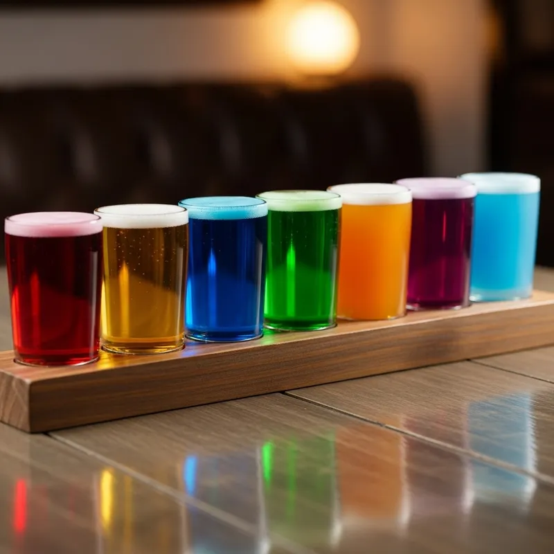 Bright Colored Short Beer Glasses | Vibrant Glass Array Bright Colored Short Beer Glasses | Vibrant Glass Array