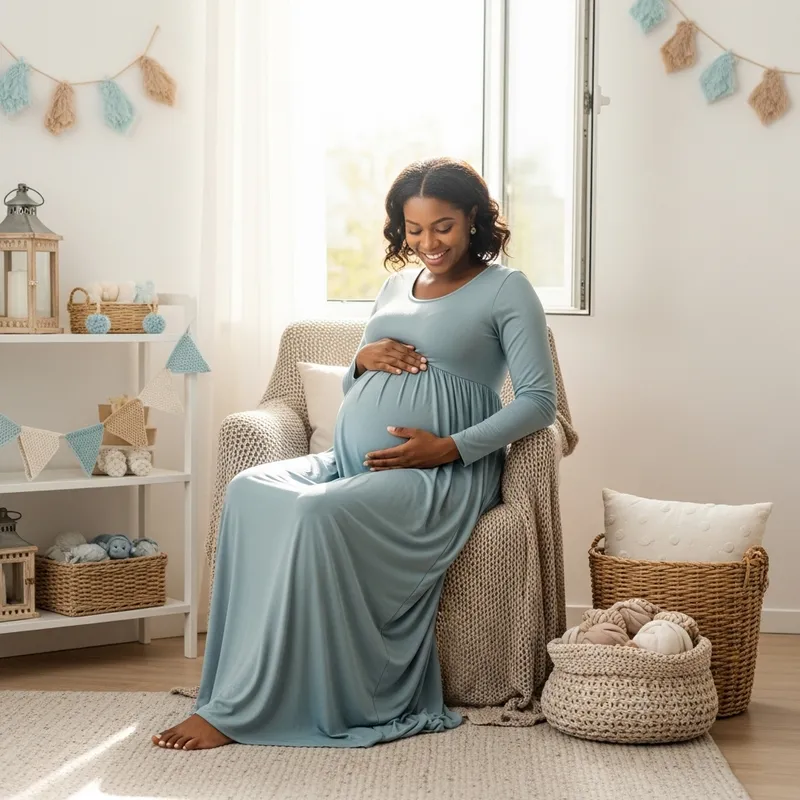 Beautiful Pregnant African American Woman Expecting Twins | Joyful Maternity Scene