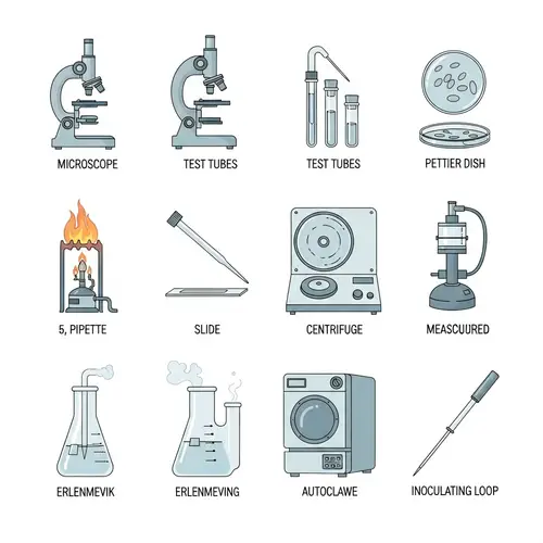 10 Easy Drawings of Microbiology Laboratory Apparatuses