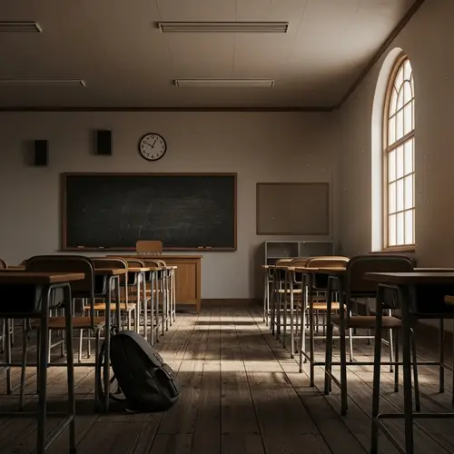 Empty Classroom Symbolizing Educational Challenges