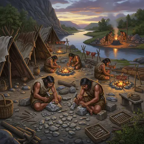 Stone Age Crafting - Transition to Iron Age Scene