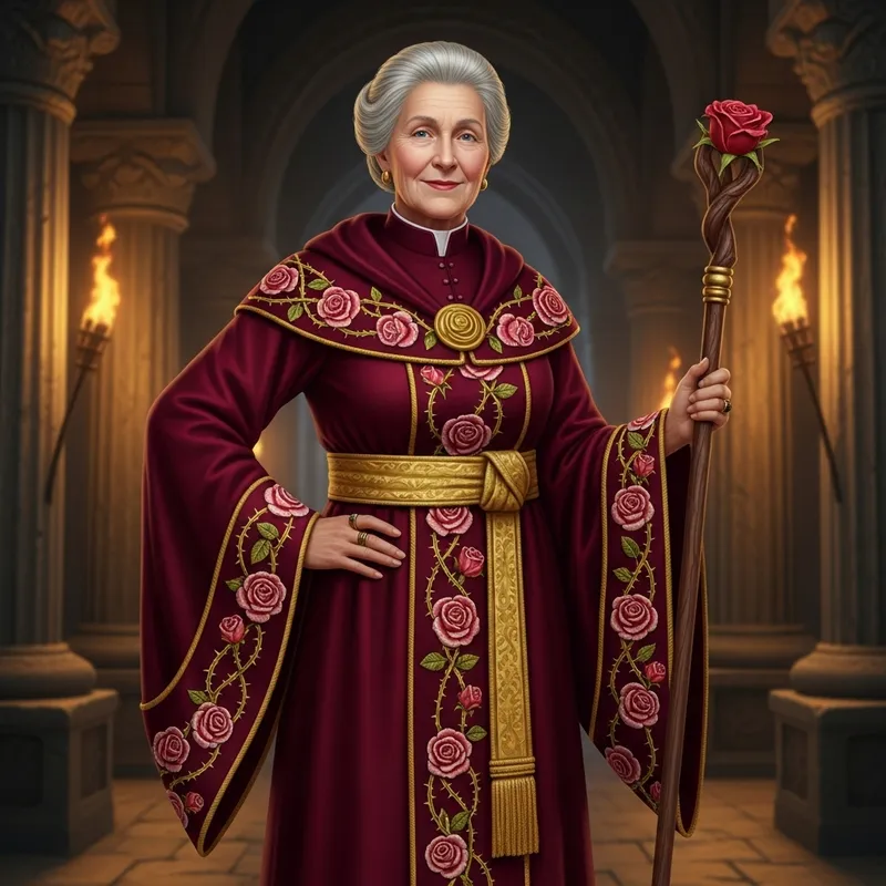 Wise High Priestess with Graceful Robe