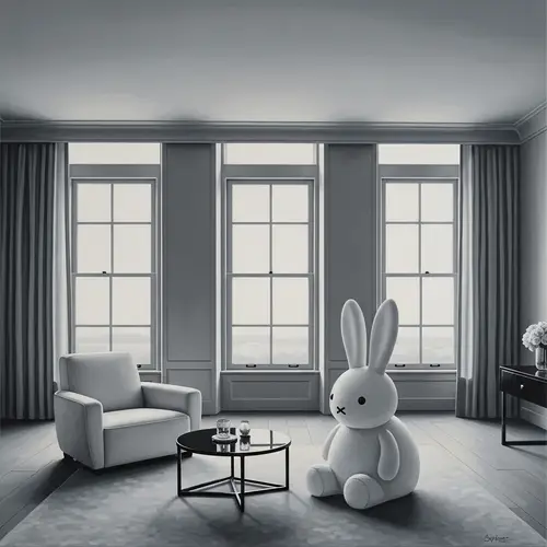 Modern Minimalist Interior Design in Black & White