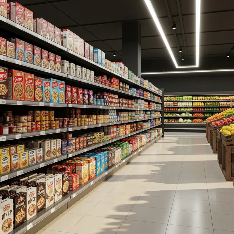 Explore Our 3D Modern Grocery Store Aisle
