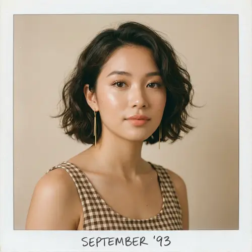 Elegant Portrait of a Young Woman in Minimalist Style