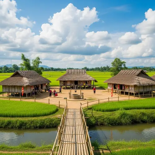 Ancient Village in Vietnam | Traditional Houses & Paddy Fields
