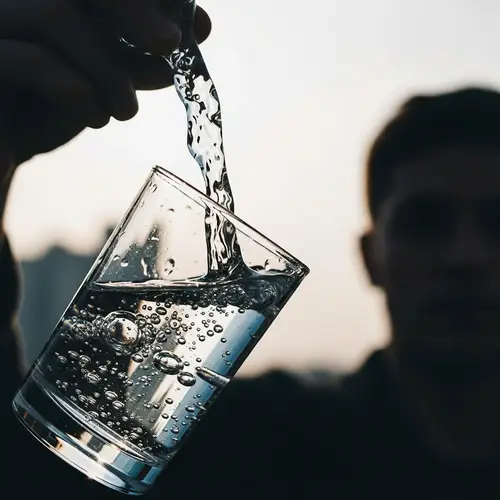 Minimalistic Macro Photography of Water in Glass