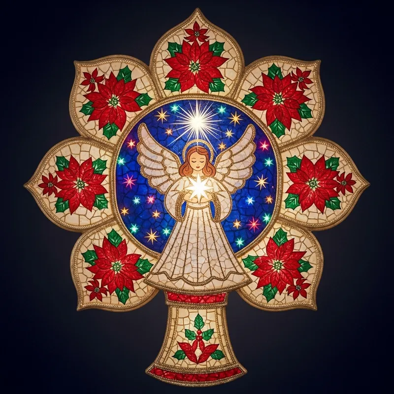 Christmas Parol with Angel & Festive Trim | Unique Holiday Decor Christmas Parol with Angel & Festive Trim | Unique Holiday Decor