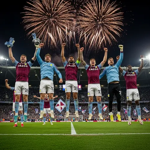 Aston Villa Premier League Victory | Joyful Football Scene