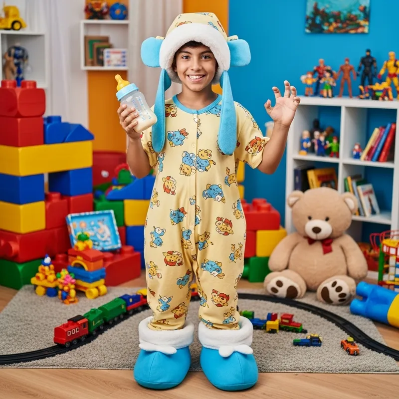 Young Boy in Diapers | Cute Room Scene