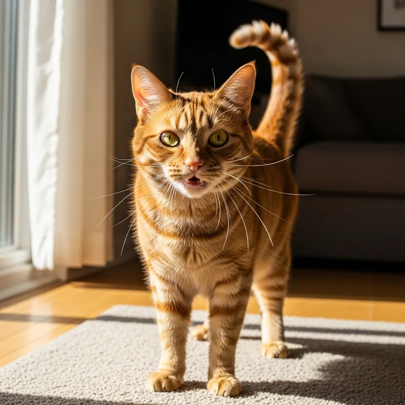 Spunky Cat with Bold Attitude and Expressive Stance